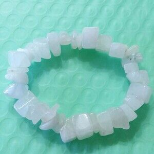 Snow quartz stretch bracelet Stack jewelry
